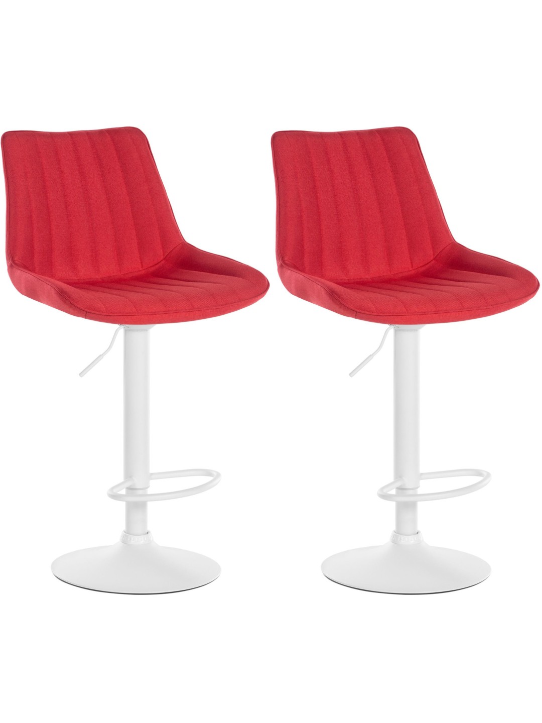 Set van 2 barkrukken Toni stof, rood