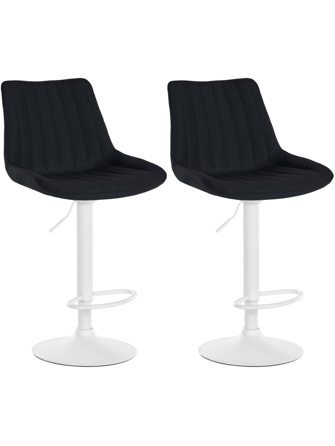 Set van 2 barkrukken Toni stof, zwart