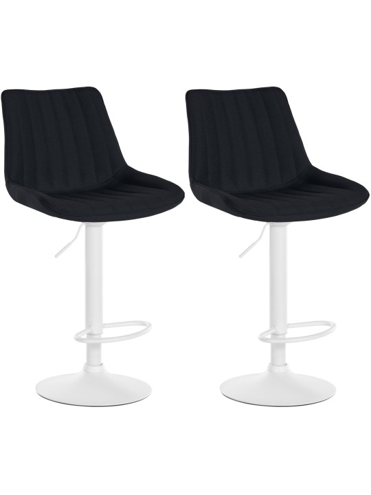 Set van 2 barkrukken Toni stof, zwart