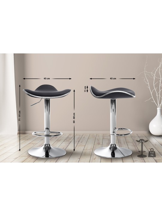 Barkruk Shanghai kunstleer C, zwart Barkruk Shanghai kunstleer C, zwart