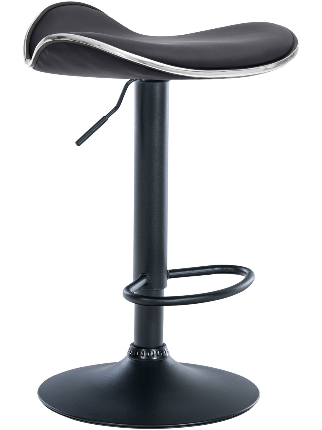 Barkruk Shanghai kunstleer, zwart