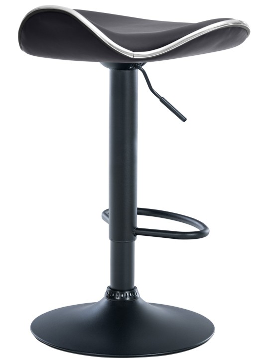 Barkruk Shanghai kunstleer, zwart