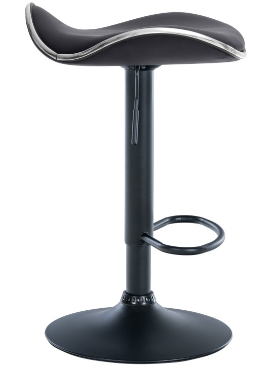 Barkruk Shanghai kunstleer, zwart