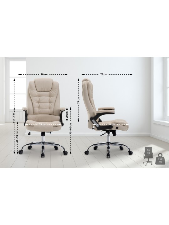 Bureaustoel Thor stof, crème
