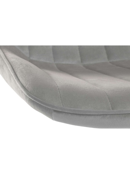 Set van 2 barkrukken Toni fluweel chroom, grijs