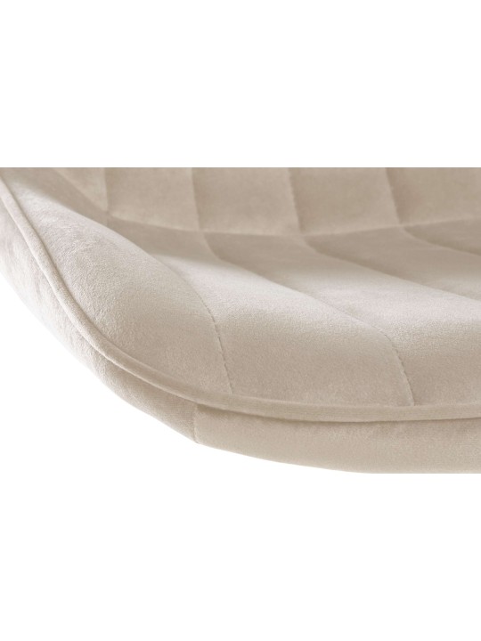 Set van 2 barkrukken Toni fluweel, crème