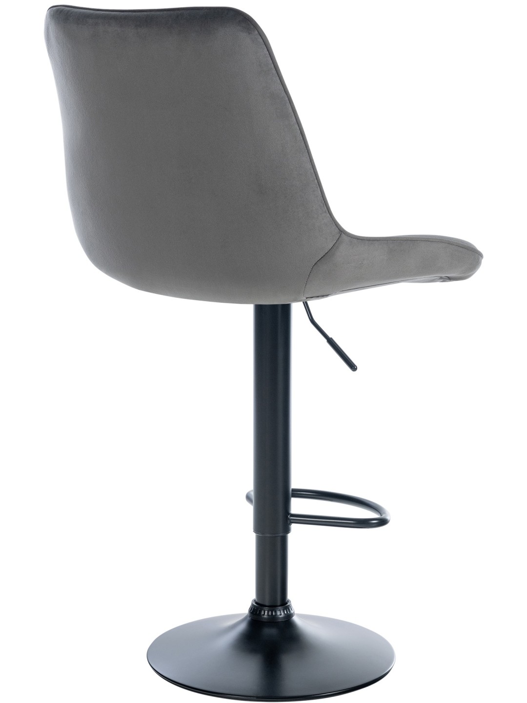 Set van 2 barkrukken Toni fluweel, donkergrijs