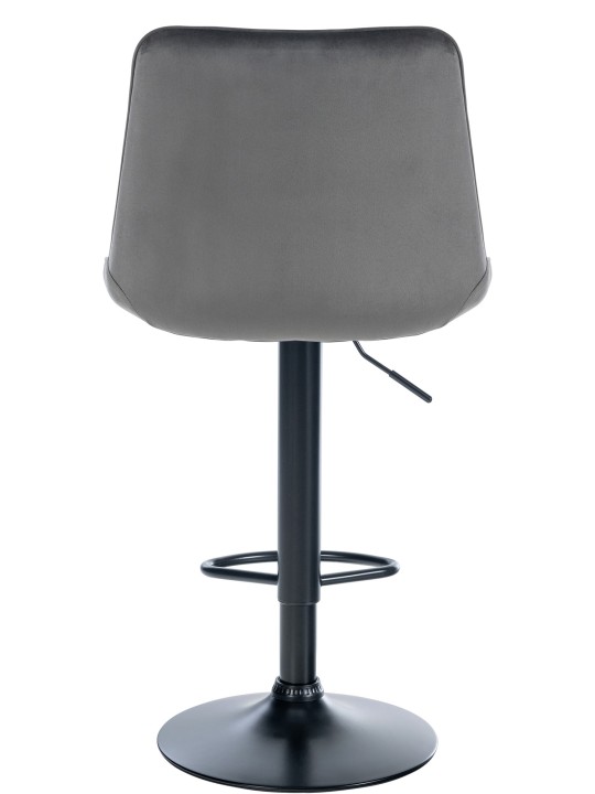 Set van 2 barkrukken Toni fluweel, donkergrijs