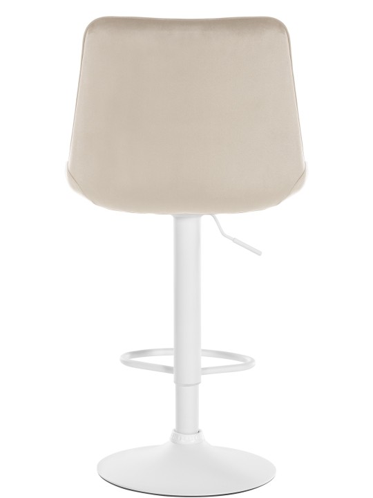 Set van 2 barkrukken Toni fluweel, crème