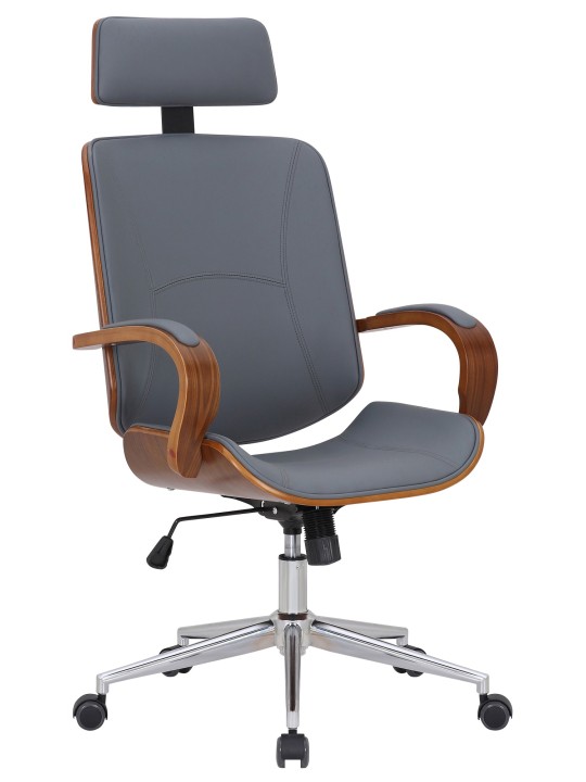 Bureaustoel Dayton, walnoot/grijs