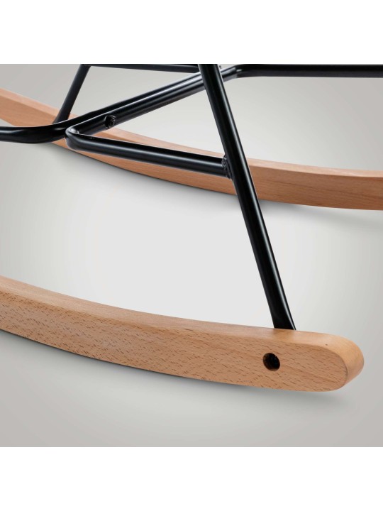 Schommelstoel Sanka fluweel, grijs Schommelstoel Sanka fluweel, grijs