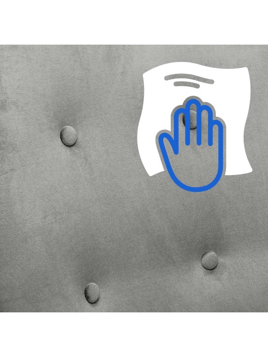 Schommelstoel Sanka fluweel, grijs Schommelstoel Sanka fluweel, grijs