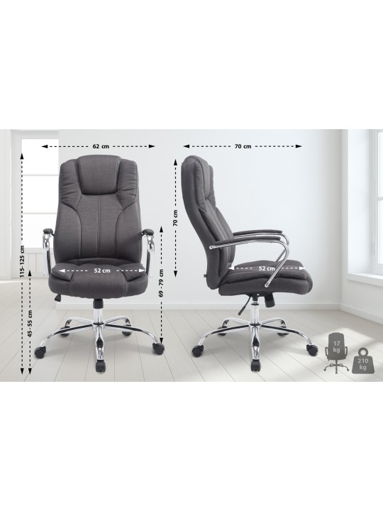 Bureaustoel BIG Xanthos stof, donkergrijs