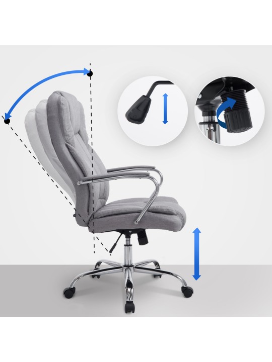 Bureaustoel BIG Xanthos stof, grijs