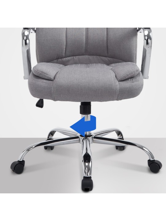 Bureaustoel BIG Xanthos stof, grijs