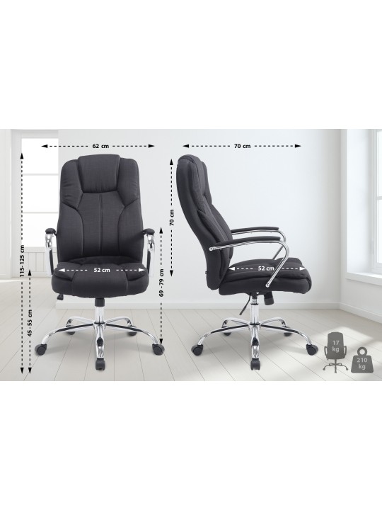 Bureaustoel BIG Xanthos stof, zwart