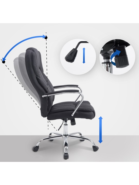 Bureaustoel BIG Xanthos stof, zwart