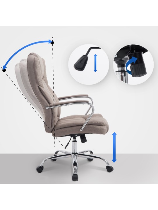 Bureaustoel BIG Xanthos stof, taupe