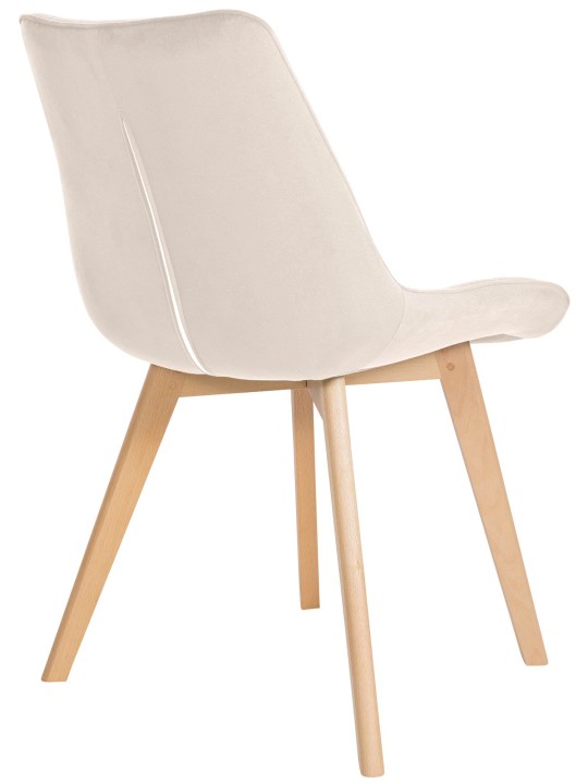 Stoel Brook fluweel, crème