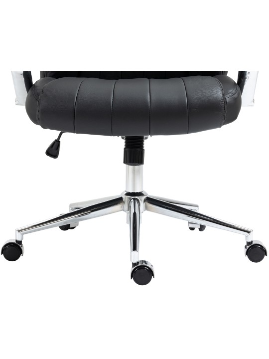 Wigan bureaustoel van echt leer, zwart Wigan bureaustoel van echt leer, zwart