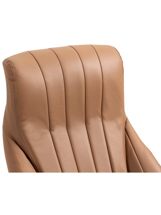 Bureaustoel Wigan echt leer, lichtbruin