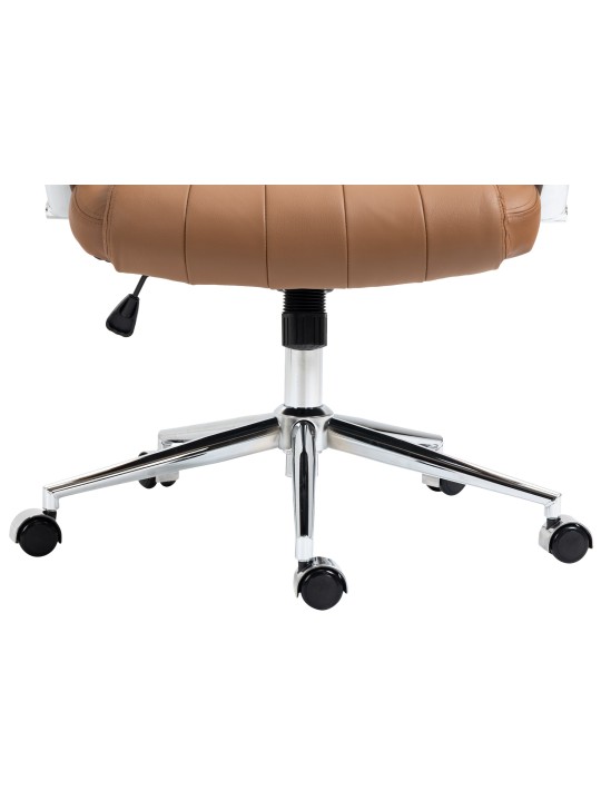 Bureaustoel Wigan echt leer, lichtbruin