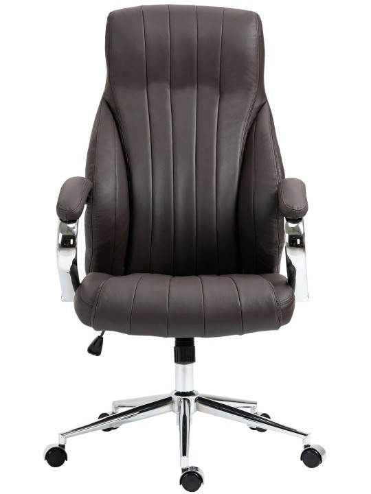 Bureaustoel Wigan echt leer, bruin