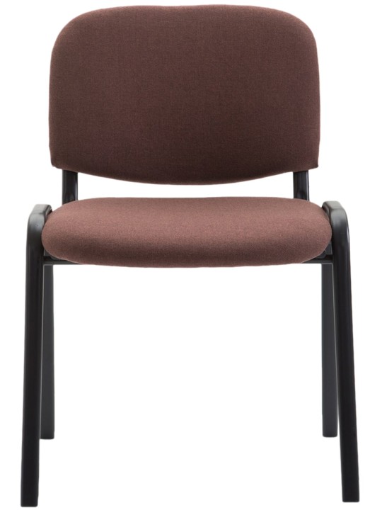Bezoekersstoel Ken V2 stof, bruin