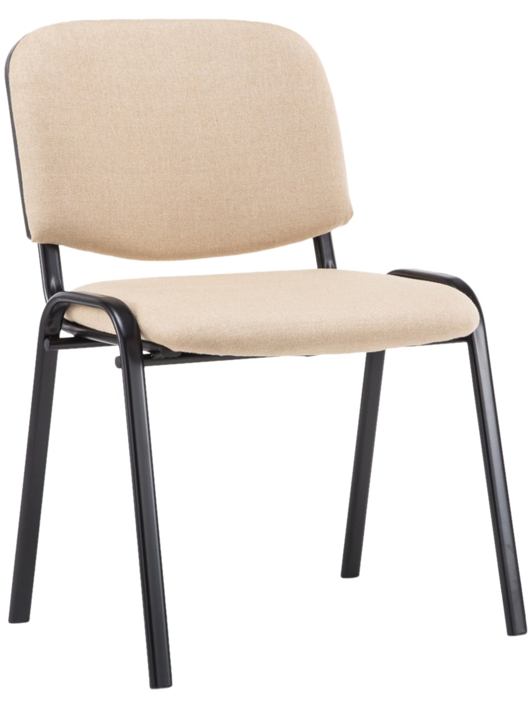 Bezoekersstoel Ken V2 stof, crème