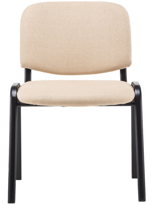 Bezoekersstoel Ken V2 stof, crème