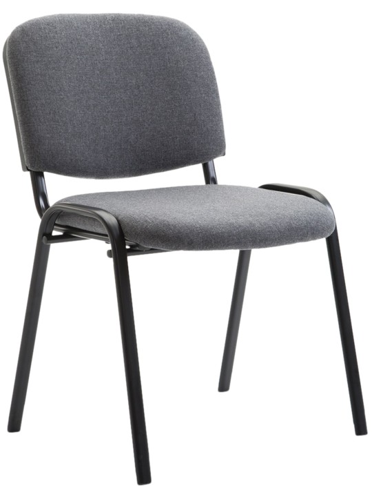 Bezoekersstoel Ken V2 stof, grijs