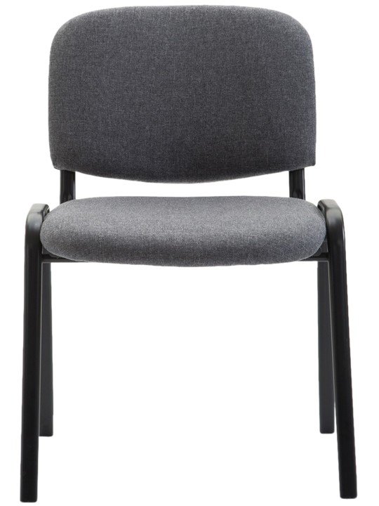 Bezoekersstoel Ken V2 stof, grijs