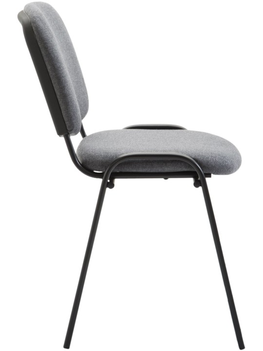 Bezoekersstoel Ken V2 stof, grijs