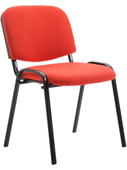 Bezoekersstoel Ken V2 stof, rood
