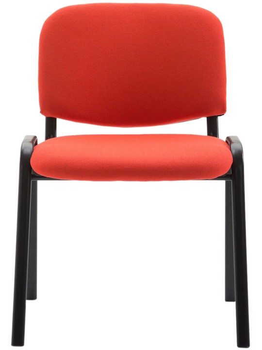 Bezoekersstoel Ken V2 stof, rood
