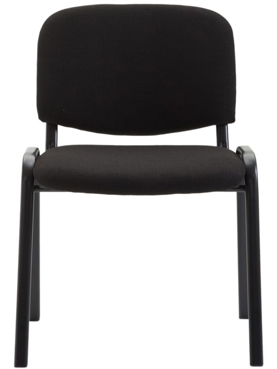 Bezoekersstoel Ken V2 stof, zwart