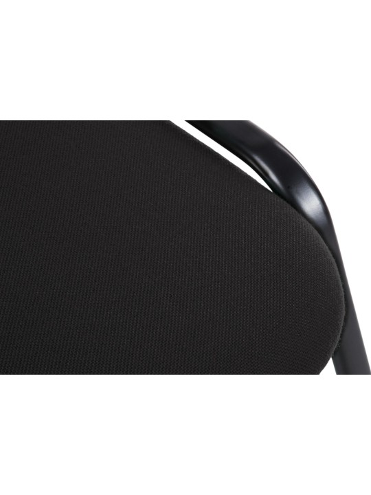 Bezoekersstoel Ken V2 stof, zwart