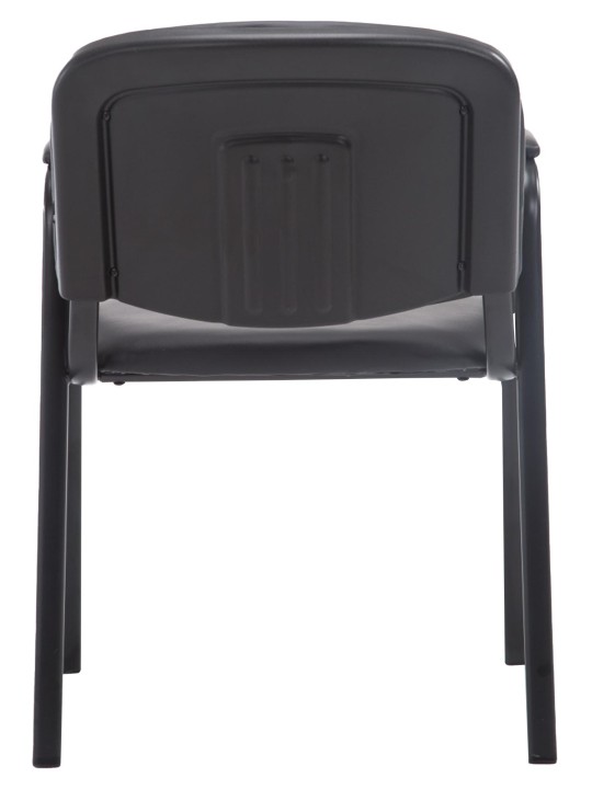 Bezoekersstoel Ken PRO kunstleer, zwart