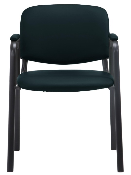 Bezoekersstoel Ken PRO kunstleer, zwart