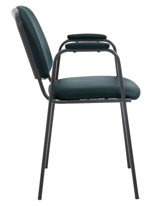 Bezoekersstoel Ken PRO kunstleer, zwart