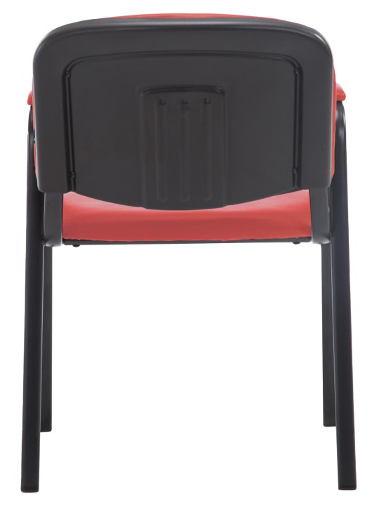 Bezoekersstoel Ken PRO kunstleer, rood