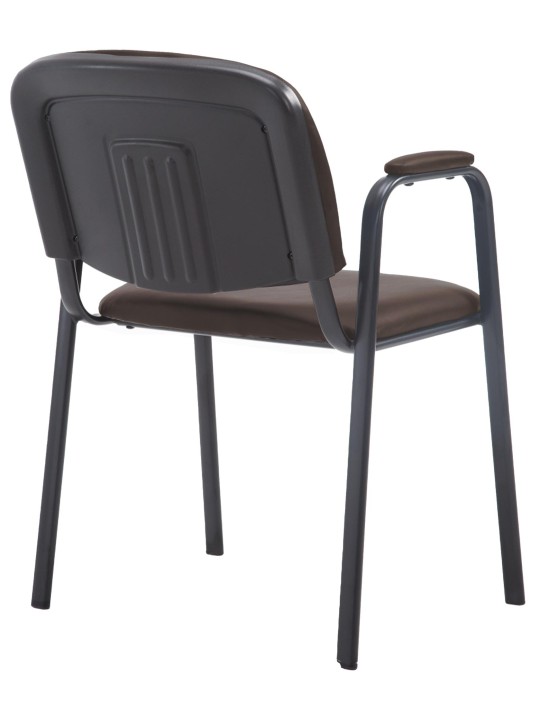 Bezoekersstoel Ken PRO kunstleer, bruin