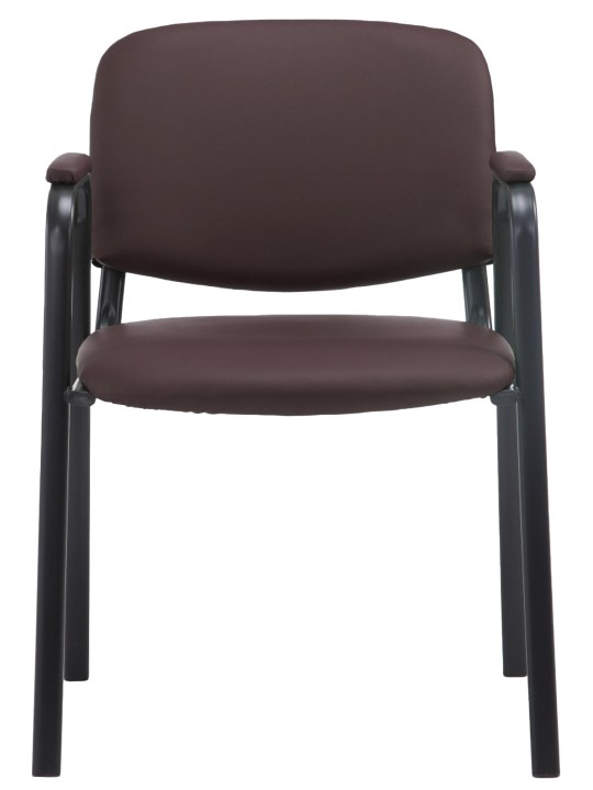 Bezoekersstoel Ken PRO kunstleer, bruin