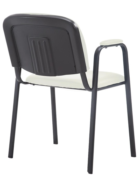 Bezoekersstoel Ken PRO kunstleer, crème