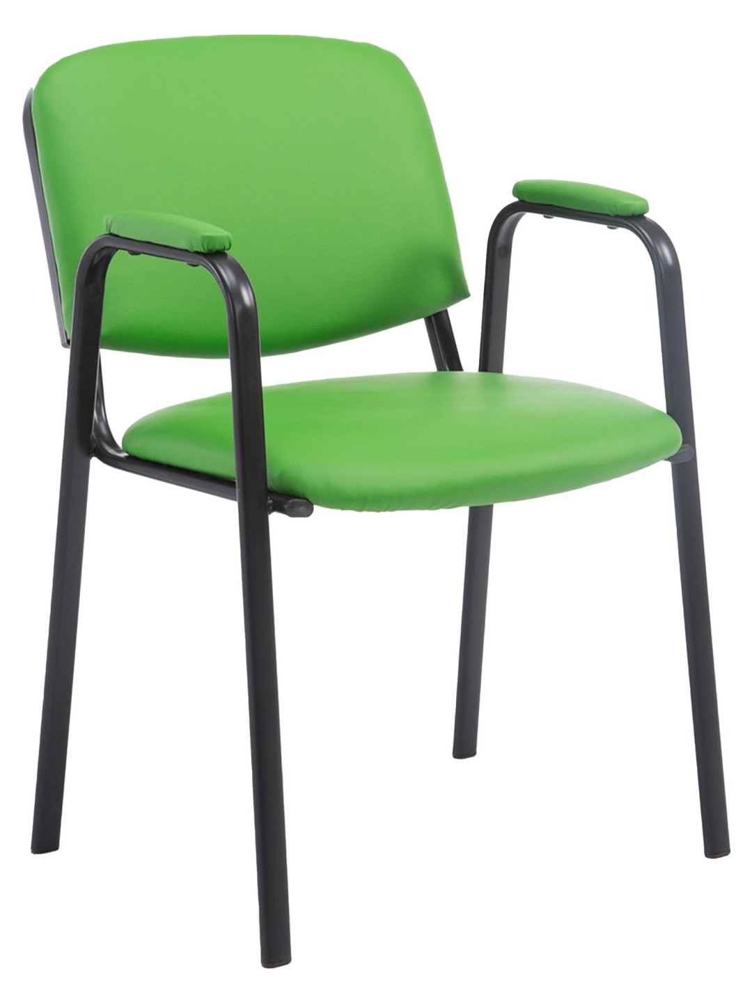 Bezoekersstoel Ken PRO kunstleer, groen