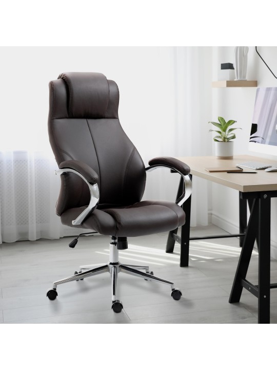 Bureaustoel Salford echt leer, bruin Bureaustoel Salford echt leer, bruin