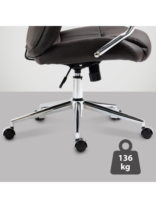 Bureaustoel Salford echt leer, bruin Bureaustoel Salford echt leer, bruin