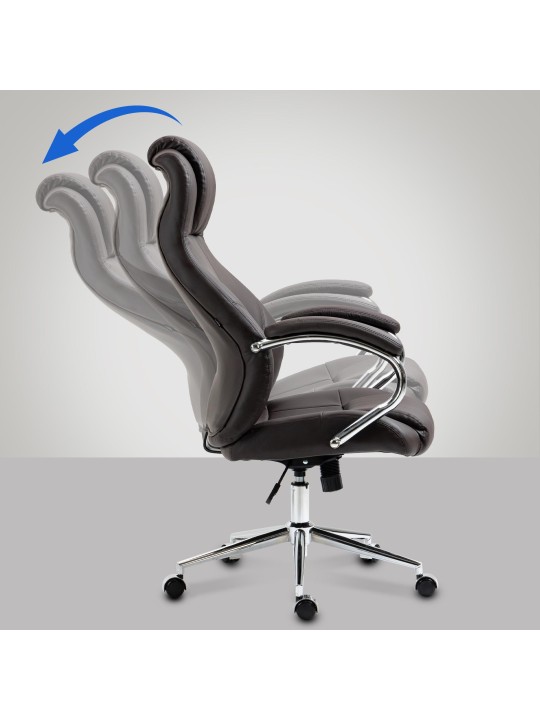 Bureaustoel Salford echt leer, bruin Bureaustoel Salford echt leer, bruin