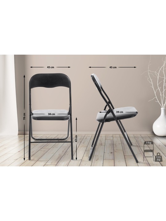 Felix klapstoel, zwart/zwart Felix klapstoel, zwart/zwart