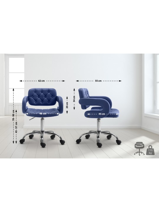 Werkkruk Dublin kunstleer, blauw